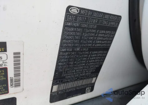 2017 Land Rover Discovery Hse from USA, damaged, VIN SALRRBBK2HA039887